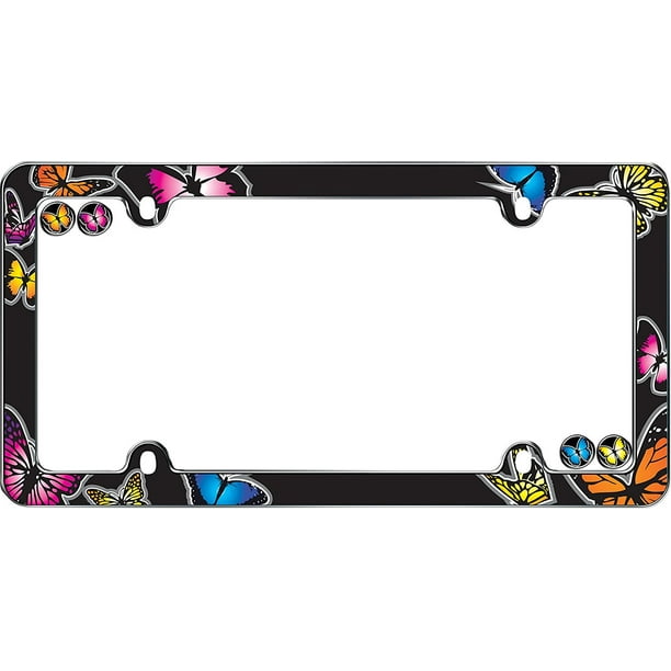 Style In Print Beautiful Butterfly Auto Car License Plate Frame Tag Holder 4 Hole Style In Print Beautiful Butterfly Auto Car License Plate Frame Tag Holder 4 Hole